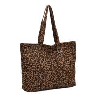 XXL Damen Leo Tasche Shopper Schultertasche Handtasche Leopard Print Umhängetasche Beuteltasche Weekender Tragetasche Reisetasche Shopping Canvas Tote Bag Coffee