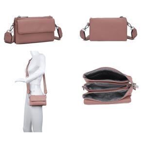 Damen Tasche Crossbody Umhängetasche Bodybag Schultertasche Metallic Handytasche Crossover Geldbörse Brusttasche Handtasche Brieftasche Abend Bronze