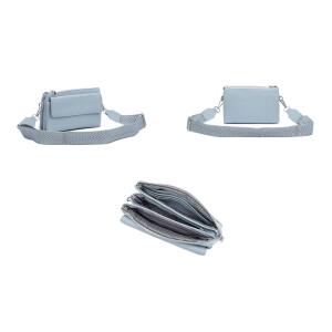 Damen Tasche Crossbody Umhängetasche Bodybag Schultertasche Metallic Handytasche Crossover Geldbörse Brusttasche Handtasche Brieftasche Abend Silber