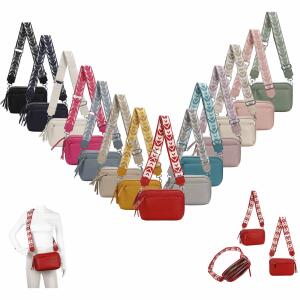 DAMEN TASCHE Cross Over Body Bag Brusttasche Umhängetasche Schultertasche Brieftasche Smartphone Geldtasche Abend Handy Clutch Mint 3xFach