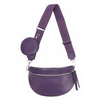 Damen Tasche Crossbody Gürteltasche Brusttasche Umhängetasche Hüfttasche Crossover Bauchtasche Bodybag Schultertasche Handytasche Kunstleder Lila.