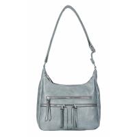 DAMEN TASCHE SHOPPER Crossbody Schultertasche Hobo Bag CrossOver Umhängetasche Handtasche Henkeltasche City Bag Leder Optik Reise  Jeansblau