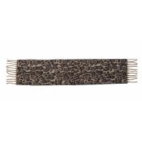 Damen XL LEO SCHAL Stola Halstuch Winterschal mit quasten/fransen Leopard Muster Scarf Animal Print Deckenschal Herbst Winter Braun