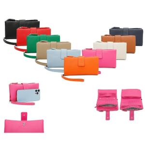 DAMEN GELDBÖRSE Brieftasche Wallet Geldtasche Portemonnaie Kreditkartenetu Portafoglio Kartenetui Geldbeutel Cognac 19x10x4