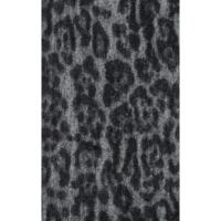 Damen XL LEO SCHAL Stola Halstuch Winterschal mit quasten/fransen Leopard Muster Scarf Animal Print Deckenschal Herbst Winter Grau