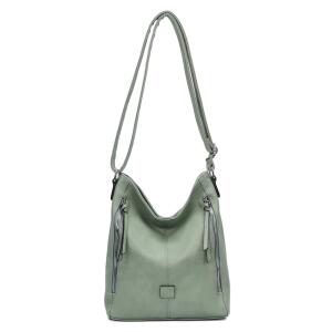DAMEN TASCHE Umhängetasche Schultertasche Shopper Crossbody Henkeltasche CrossOver Kunstleder Beuteltasche Handtasche Hobo Bag Reise Mint