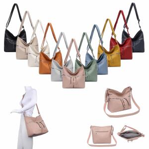DAMEN TASCHE Schultertasche Umhängetasche Crossbody Shopper Henkeltasche CrossOver CrossBag Damentasche Reisetasche Beuteltasche City Bag Leder Optik Gelb
