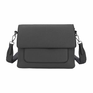 DAMEN TASCHE SHOPPER Brusttasche Schultertasche Crossbody Trio Umhängetasche Messenger Handtasche Crossover BodyBag Dunkelgrau