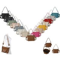 Damen Tasche Shopper Brusttasche Hobo Bag Schultertasche Crossbody Umhängetasche Beuteltasche Handtasche Crossover BodyBag Leder Optik Blau