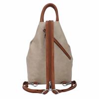 Damen Rucksack Tasche Schultertasche Daypack Handtasche Cityrucksack Leder Optik Tagesrucksack Freizeitrucksack Backpack Grau