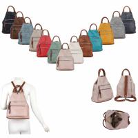 Damen Rucksack Tasche Schultertasche Handtasche Cityrucksack Leder Optik Daypack Tagesrucksack Backpack Freizeitrucksack Arbeitsrucksack Gelb