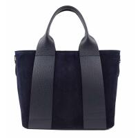 MADE IN ITALY DAMEN Echt LEDER TASCHE Business Shopper Wildleder Schultertasche Handtasche Umhängetasche Freizeittasche Ledertasche Dunkelblau