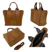 MADE IN ITALY DAMEN Echt LEDER TASCHE Business Shopper Wildleder Schultertasche Handtasche Umhängetasche Freizeittasche Ledertasche Dunkelblau
