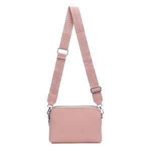 DAMEN TASCHE Crossbody Umhängetasche Bodybag Schultertasche Crossover Damentasche Brieftasche Handtasche Muster Taschengurt Reise Kunstleder  Rosa