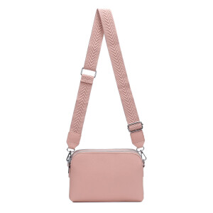 DAMEN TASCHE Crossbody Umhängetasche Bodybag Schultertasche Crossover Damentasche Brieftasche Handtasche Muster Taschengurt Reise Kunstleder  Rosa