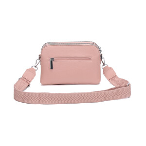 DAMEN TASCHE Crossbody Umhängetasche Bodybag Schultertasche Crossover Damentasche Brieftasche Handtasche Muster Taschengurt Reise Kunstleder  Rosa