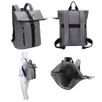 XXL Damen Herren Rolltop Rucksack Cityrucksack Laptop Fach Handgepäck Freizeitrucksack BASICS Rollup Arbeitsrucksack Sportrucksack Reiserucksack Schulrucksack Wasserabweisend Blau V1