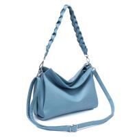 Damen Tasche Shopper FLECHTOPTIK Hobo Bag Schultertasche Cross Over Umhängetasche Beuteltasche Handtasche Henkeltasche Henkel Leder Optik Rosa