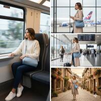 Damen Tasche Shopper FLECHTOPTIK Hobo Bag Schultertasche Cross Over Umhängetasche Beuteltasche Handtasche Henkeltasche Henkel Leder Optik Rosegold