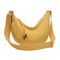 DAMEN HERREN UNISEX TASCHE Halbmondtasche Halbmond Bodybag Brusttasche Crossbody Crossover Schultertasche MOON Hobo Bag Umhängetasche ultraleicht Nylon Reise Freizeit Urlaub Sport Gelb