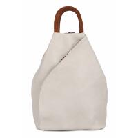 Damen Rucksack Tasche Schultertasche Daypack Handtasche Cityrucksack Leder Optik Tagesrucksack Freizeitrucksack Backpack Beige V1