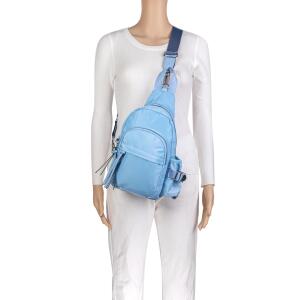 DAMEN  HERREN UNISEX TASCHE Brusttasche Crossbody Bodybag Schultertasche Umhängetasche Rucksack Daypack Backpack Crossbag Nylon ultraleicht Sling Bag Crossover Reise Urlaub Freizeit Dunkelblau