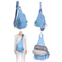 DAMEN  HERREN UNISEX TASCHE Brusttasche Crossbody Bodybag Schultertasche Umhängetasche Rucksack Daypack Backpack Crossbag Nylon ultraleicht Sling Bag Crossover Reise Urlaub Freizeit Dunkelblau