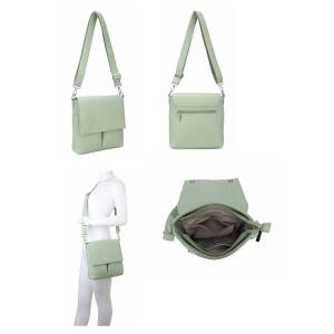 Damen Tasche Crossbody Handtasche Messenger Schultertasche Umhängetasche Shopper Tablettasche bis ca. 10-13 Zoll Henkeltasche Überschlagtasche Leder Optik Unisex Bodybag Gelb
