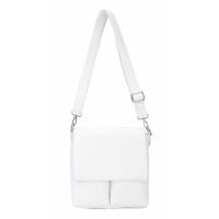 Damen Tasche Crossbody Handtasche Messenger Schultertasche Umhängetasche Shopper Tablettasche bis ca. 10-13 Zoll Henkeltasche Überschlagtasche Leder Optik Unisex Bodybag Weiß