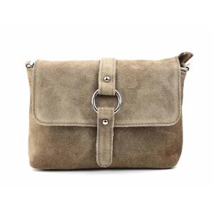 Made in Italy DAMEN LEDER TASCHE Schultertasche Body Bag Wildleder Handtasche Umhängetasche Ledertasche Messenger Cross-Over Abendtasche Clutch
