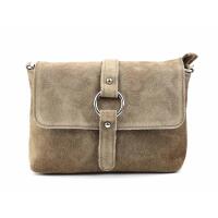 Made in Italy DAMEN LEDER TASCHE Schultertasche Body Bag Wildleder Handtasche Umhängetasche Ledertasche Messenger Cross-Over Abendtasche Clutch