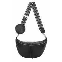 DAMEN TASCHE Brusttasche Bauchtasche Hüfttasche Crossbody Unisex Schultertasche Umhängetasche Kunstleder Gürteltasche Crossover Slingntasche Reise Bag SchwarzV1