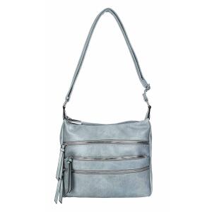 DAMEN TASCHE SHOPPER Schultertasche Umhängetasche CrossOver Crossbody Henkeltasche Beuteltasche Handtasche City Bag Reise Kunst-Leder Jeansblau V1