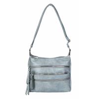 DAMEN TASCHE SHOPPER Schultertasche Umhängetasche CrossOver Crossbody Henkeltasche Beuteltasche Handtasche City Bag Reise Kunst-Leder Jeansblau V1