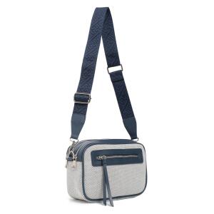 Damen Tasche Schultertasche Cross Over Body Bag Canvas Umhängetasche Brusttasche Muster Gürtel Bodybag Damentasche Handtasche Brieftasche Reise Kunst-Leder