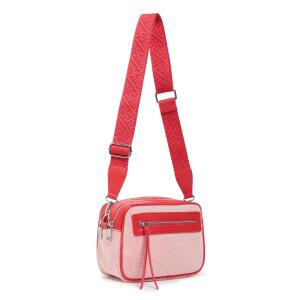 Damen Tasche Schultertasche Cross Over Body Bag Canvas Umhängetasche Brusttasche Muster Gürtel Bodybag Damentasche Handtasche Brieftasche Reise Kunst-Leder