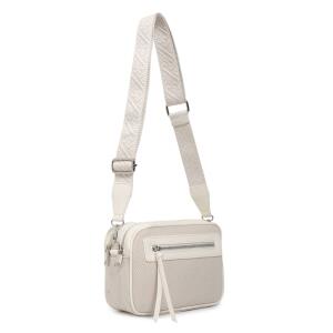 Damen Tasche Schultertasche Cross Over Body Bag Canvas Umhängetasche Brusttasche Muster Gürtel Bodybag Damentasche Handtasche Brieftasche Reise Kunst-Leder