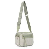 Damen Tasche Schultertasche Cross Over Body Bag Canvas Umhängetasche Brusttasche Muster Gürtel Bodybag Damentasche Handtasche Brieftasche Reise Kunst-Leder