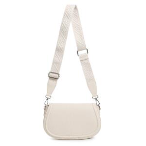 DAMEN TASCHE Crossbody Umhängetasche Bodybag Schultertasche Crossover Damentasche Brieftasche Handtasche Muster Taschengurt Brusttasche Reise Kunstleder Beige