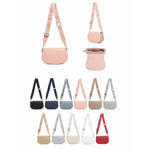DAMEN TASCHE Crossbody Umhängetasche Bodybag Schultertasche Crossover Damentasche Brieftasche Handtasche Muster Taschengurt Brusttasche Reise Kunstleder Taupe