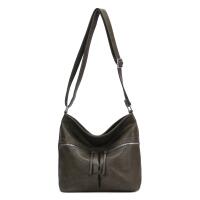 DAMEN TASCHE Schultertasche Umhängetasche Crossbody Shopper Henkeltasche CrossOver CrossBag Damentasche Reisetasche Beuteltasche City Bag Leder Optik Olivgrün