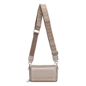 DAMEN TASCHE Crossbody Umhängetasche Bodybag Schultertasche Smartphone Handytasche Crossover Geldbörse Brusttasche Handtasche Brieftasche Kartenetui Bronze