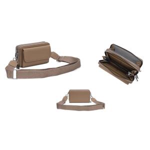 DAMEN TASCHE Crossbody Umhängetasche Bodybag Schultertasche Smartphone Handytasche Crossover Geldbörse Brusttasche Handtasche Brieftasche Kartenetui Bronze
