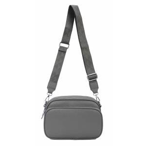 Damen Tasche Crossbody Hüfttasche Bauchtasche Umhängetasche Bodybag Schultertasche Handytasche Gürteltasche Metallic Handtasche Reise Kunst-Leder Dunkelgrau