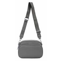 Damen Tasche Crossbody Hüfttasche Bauchtasche Umhängetasche Bodybag Schultertasche Handytasche Gürteltasche Metallic Handtasche Reise Kunst-Leder Dunkelgrau