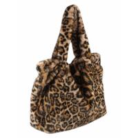 XXL DAMEN PELZTASCHE Shopper Tote Bag Leopard Print Handtasche Umhängetasche Leo Teddytasche Schultertasche Plüsch Felltasche Beuteltasche Kunstpelz Weekender Reisetasche Shopping