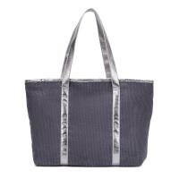 Damen Shopper Tote Hobo Bag Umhängetasche Schultertasche Metallic Cord Tasche Henkeltasche Beuteltasche Freizeit Abend Urlaub Weekender Wildleder Leder Veloursleder Optik