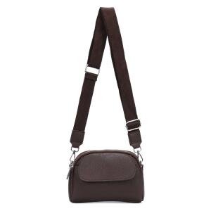 Damen Tasche Bodybag Schultertasche Crossbody Handytasche Crossover Kunstleder Umhängetasche Handtasche Reise Metallic Schokobraun
