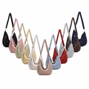 DAMEN TASCHE MOON Bag Brust Cordtasche Crossbody Runde Schultertasche Shopper Veloursleder Umhängetasche Crossover Halbmond Freizeit Urlaub Weekender