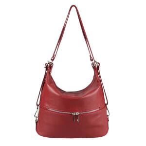 Made in Italy DAMEN Echtleder 2in1 Rucksack Schultertasche City- Stadtrucksack BackPack Lederrucksack Daypack Ledertasche Umhängetasche